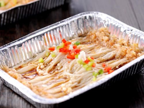 罗江锡纸烤金针菇